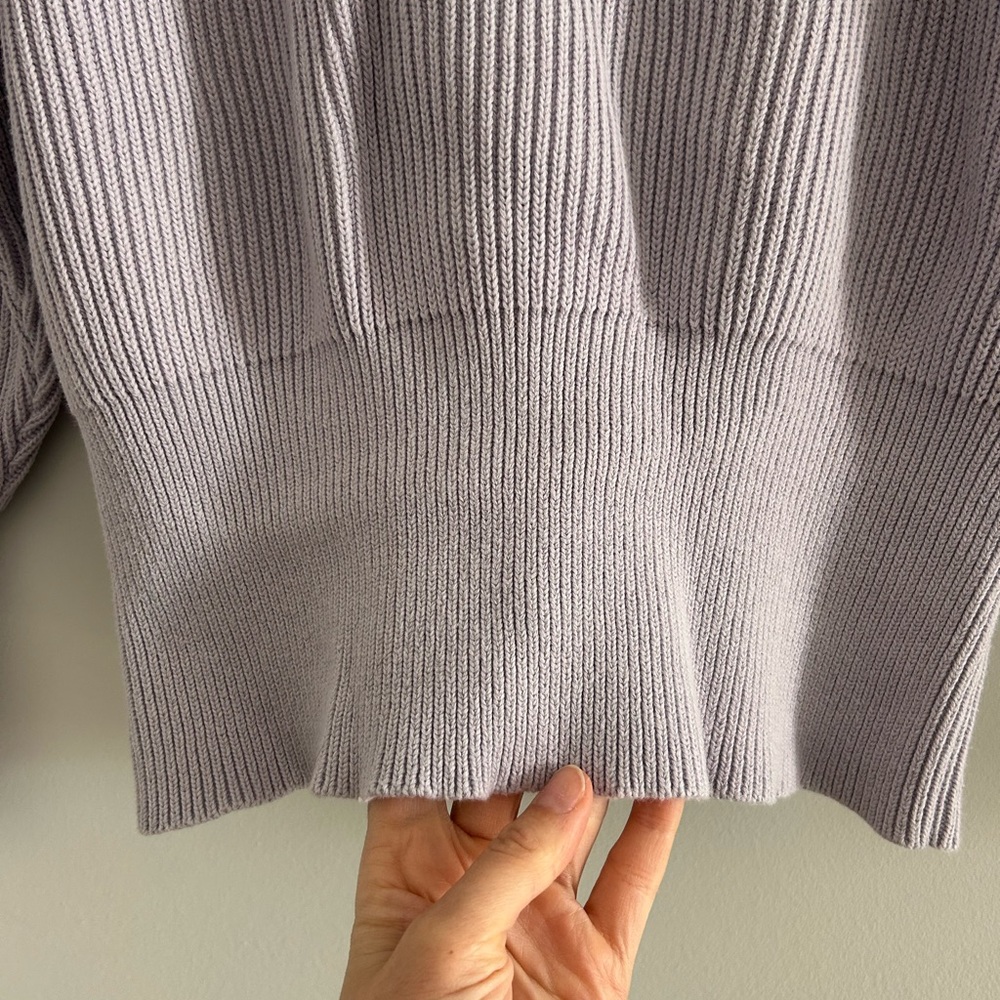 Free People Lilac V-Neck Ribbed Sweater - Picture 3 of 6